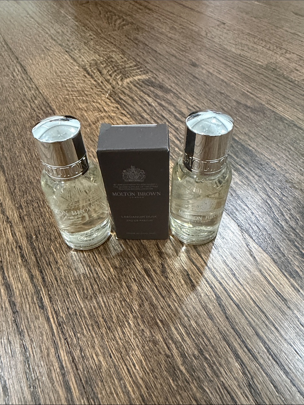 Molton Brown Mini Eau de Parfum Sample- & 2 travel bath and shower gels